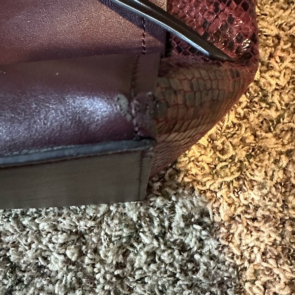 Nine West Purple and Black Snakeskin Tote Bag - Picture 7 of 11